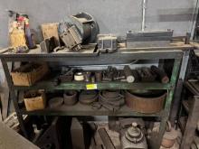 64" Steel Shelving W/ Vise, Vise Parts & Other Contents