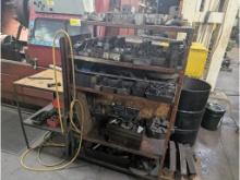 42" Shelf, 2' Work Station, Jaws, Machine Screws, (8) Chuck Jaw & Parts