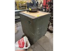 32" Rolling Work Station/Cabinet, 3-Jaw Chuck & Contents