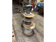 2-Wheel Dolly & Various Spools Of Wire
