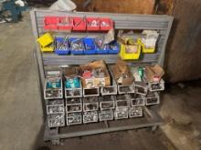 Parts Bin Cart W/ Contents-Various Hardware