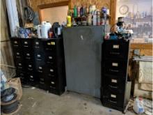 (5) File Cabinets, Motor Oil, Brake Fluid, Transmission Fluid & More