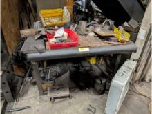 4' Steel Work Table, Fan, Material & Contents