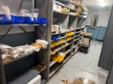 L Shape Desk & Shelving W/ Electrical Components & Hardware