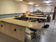 (7) 8' Tables, 3' Step Ladder, Rubbermaid Scale, Hardware