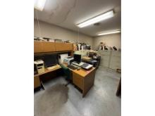 Contents of Room-Desk, (2) Shop Carts, (4) File Cabinets, Printer & More