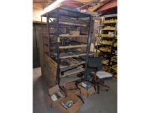 (3) Steel Shelves W/ Hardware & Inventory