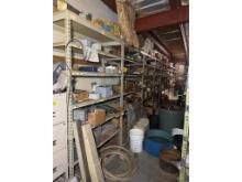 (11) 4' Steel Shelves, (2) File Cabinets, Electrical Boxes, Hardware, Conduit Fittings,