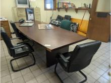 Conference Table, Chairs & Shop Vac