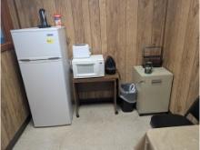 Criterion Fridge, GE Microwave, Toaster, Table, Chairs