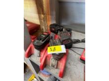 (3) Milwaukee Chargers & (6) Batteries