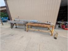 Steel Work Table, Wood Workbench