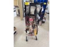 Rolling Shelf w/ Air Hose, Tire Gauges, Filters