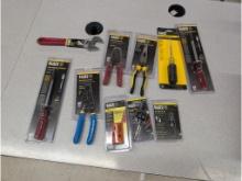 New Klein Tools, Wire Strippers, Pliers, Crescent Wrench, Step Bit