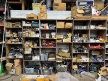 Shelf w/ Ballasts, Cords, Capacitors, Bearings