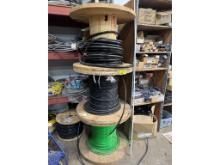 3 Large Spools of Heavy Gauge Wire, Copper and Aluminum