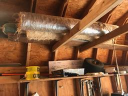 Contents of Shed: Tarps, Tools, Tires, Etc.