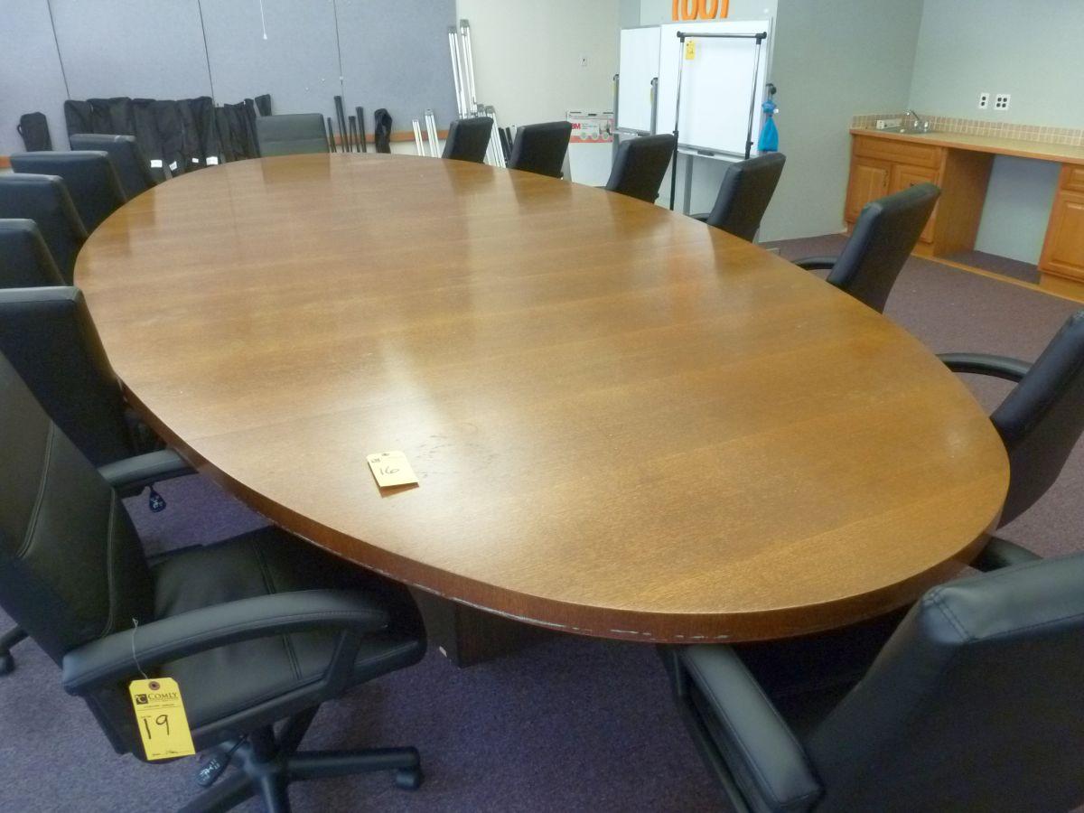 Laminate Oval Conference Table, 18'