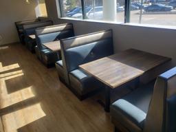 Dining Tables w/Booth Seats, 48"  (10 Sections)