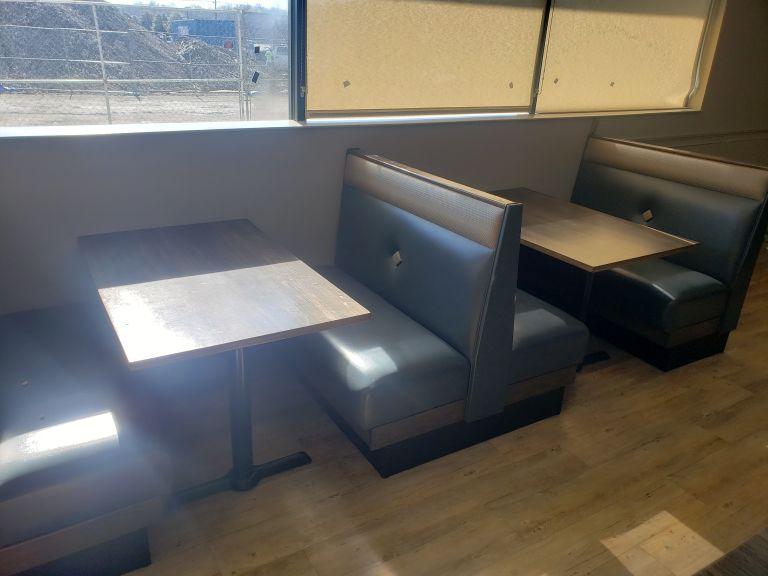 Dining Tables w/Booth Seats, 48"  (10 Sections)
