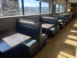 Dining Tables w/Booth Seats, 48"  (10 Sections)