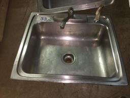 STAINLESS STEEL SINK W/ FAUCET