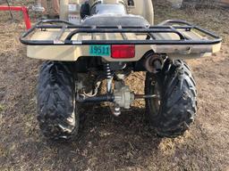2000 YAMAHA KODIAK ULTRAMATIC 4x4 ON COMMAND ATV, WARN WINCH, S/N: JY4AJ03WXYA002411
