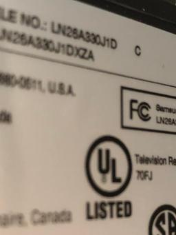 2008 SAMSUNG LN26A330J1D TV