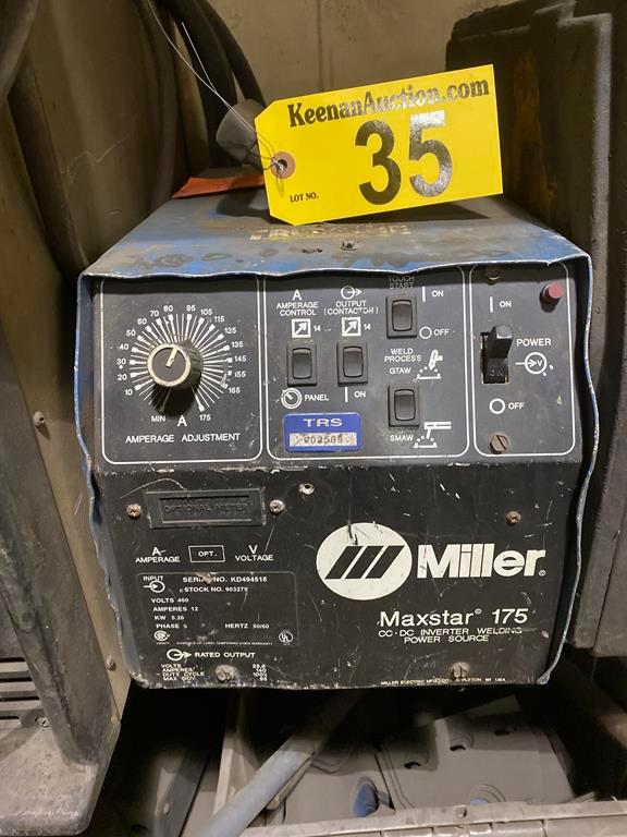 MILLER MAXSTAR 175 CC/DC INVERTER WELDER, S/N: KD494518