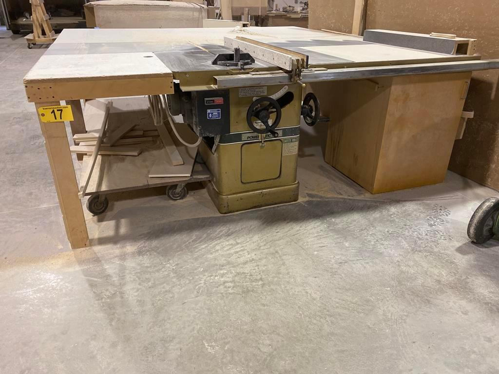 POWERMATIC CABINET SAW MDL. 66 W/ ACCU FENCE, 3HP, 1PH, S/N: 0310660156