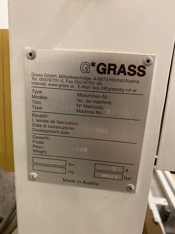 1997 GRASS ECO PRESS BORING & INSERTION MACHINE, 3PH, 220V S/N: 97123890 W/ HINGES