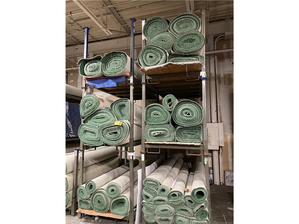 LOT: EMERALD TRADESHOW CARPETING, 16 OZ. POLYPROPYLENE W/ACTION BACK, COLOR: GREEN,