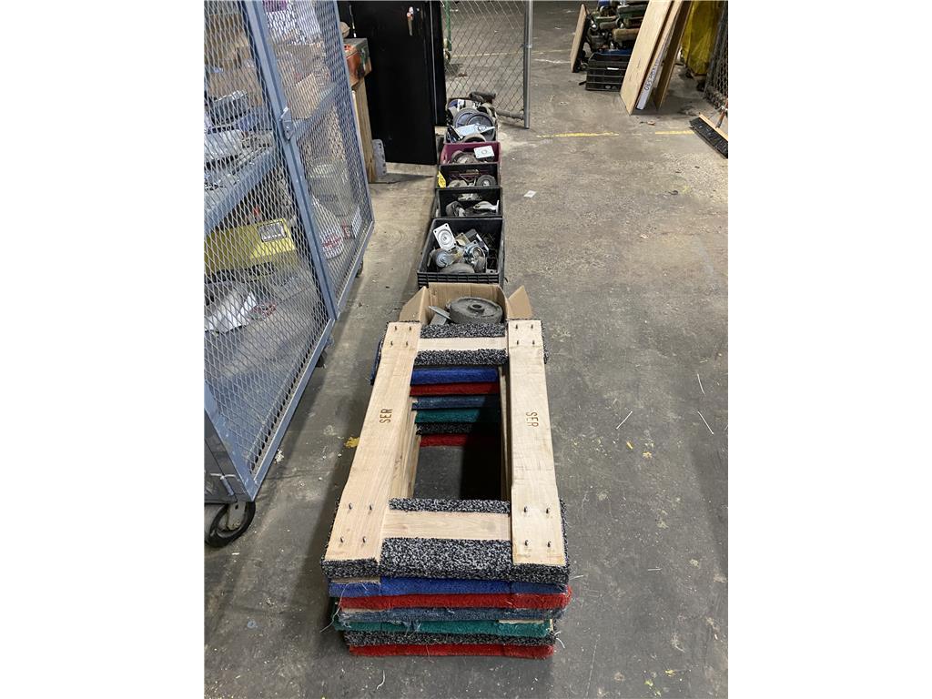 LOT: (8) CRATES ASSORTED CASTERS W/(7) DECKS