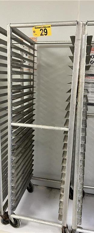 LOCKWOOD FULL HEIGHT 24-PAN END LOAD ALUMINUM RACK