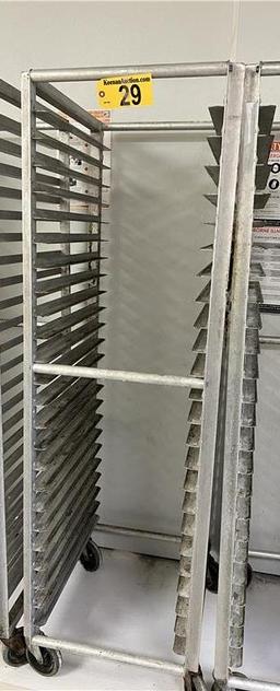 LOCKWOOD FULL HEIGHT 24-PAN END LOAD ALUMINUM RACK