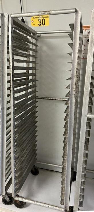 LOCKWOOD FULL HEIGHT 24-PAN END LOAD ALUMINUM RACK