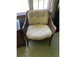 (2) RATAAN SIDE ARM CHAIRS