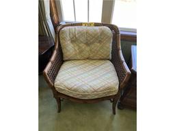 (2) RATAAN SIDE ARM CHAIRS