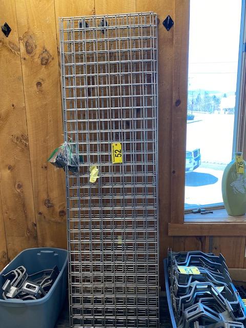 (5) 2' X 7' CHROME WIRE GRID RACKS