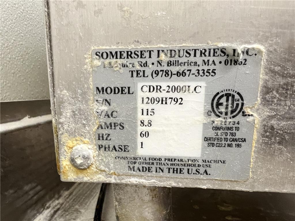 SOMERSET DOUGH ROLLER, MODEL CDR-200OLC