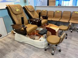 (2) GULFSTREAM AMPRO WHIRLPOOL PEDICURE SPA CHAIRS