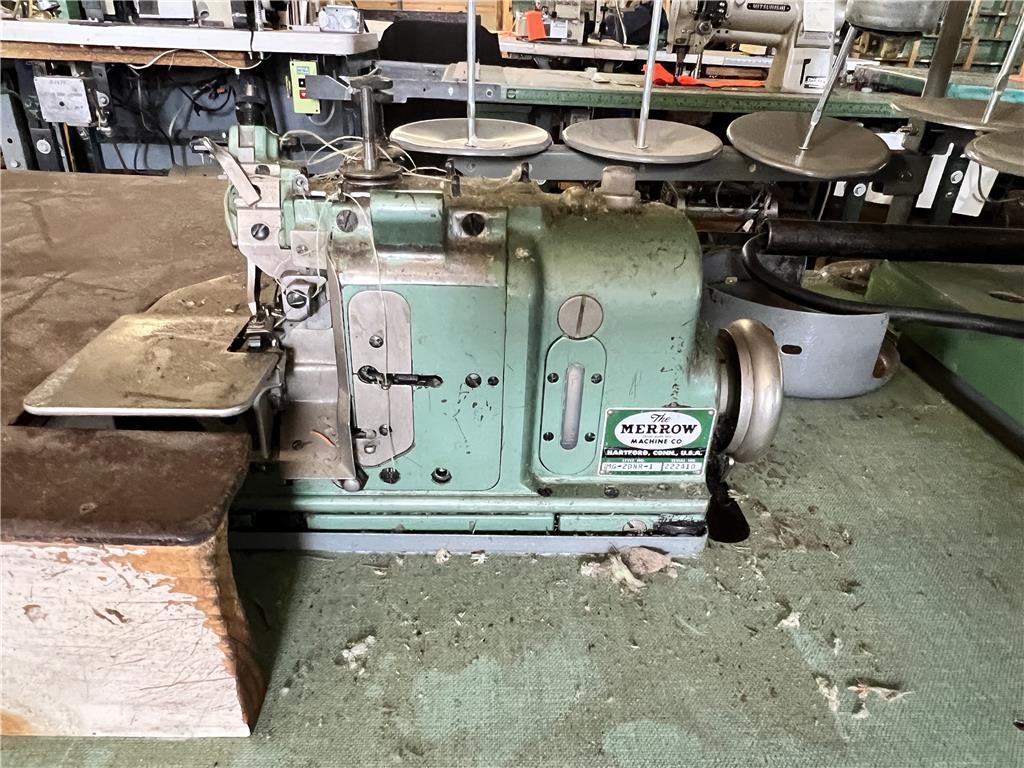 FLOOR 3: (2) SEWING MACHINE STATIONS: JUKI MB-373 & MERROW MG-2DNR-1