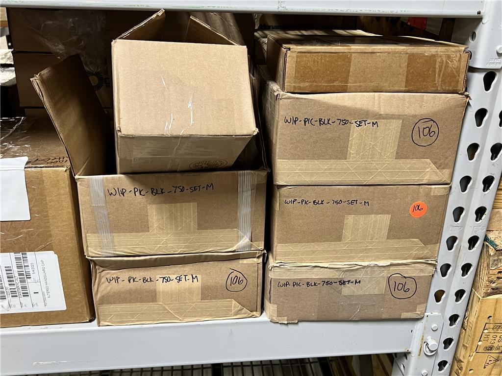 LOT RACK 12: BARRELS, UPPER RECEIVERS,  PARTS, PIC BLOCKS. $87,659 AT COST