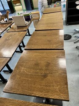 (6) HI-TOP 2'X2' PUB TABLES, SPARE COLUMN & BASE