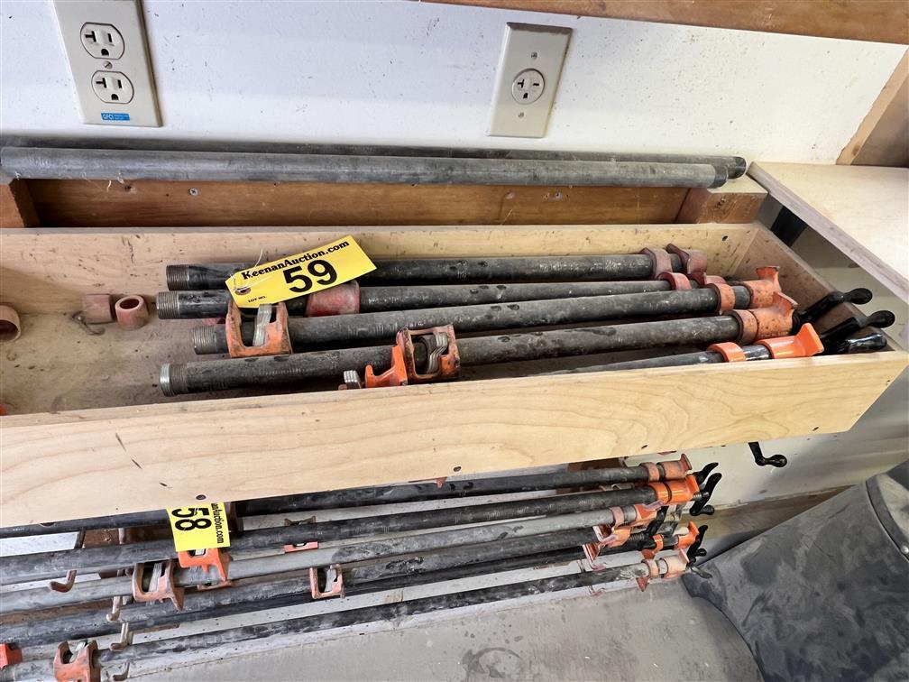 BID PRICE X QUANTITY: (5) ASSORTED 20" PONY CLAMPS W/ ASSOCIATED PARTS