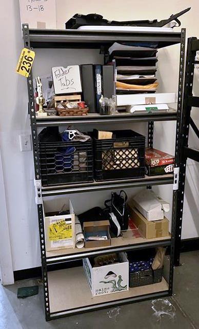 5-SHELF STORAGE RACK, 36"X18"X72"H