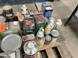PALLET OF ASSORTED AUTOMOTIVE FULL-THANE PAINTS, POXY, REDUCERS, THINNERS