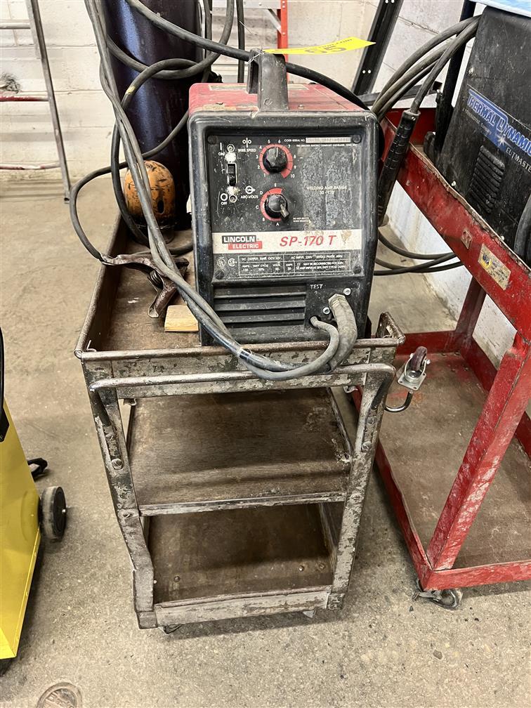 LINCOLN ELECTRIC MODEL SP-170 T ARC WELDER W/ WELDING CART