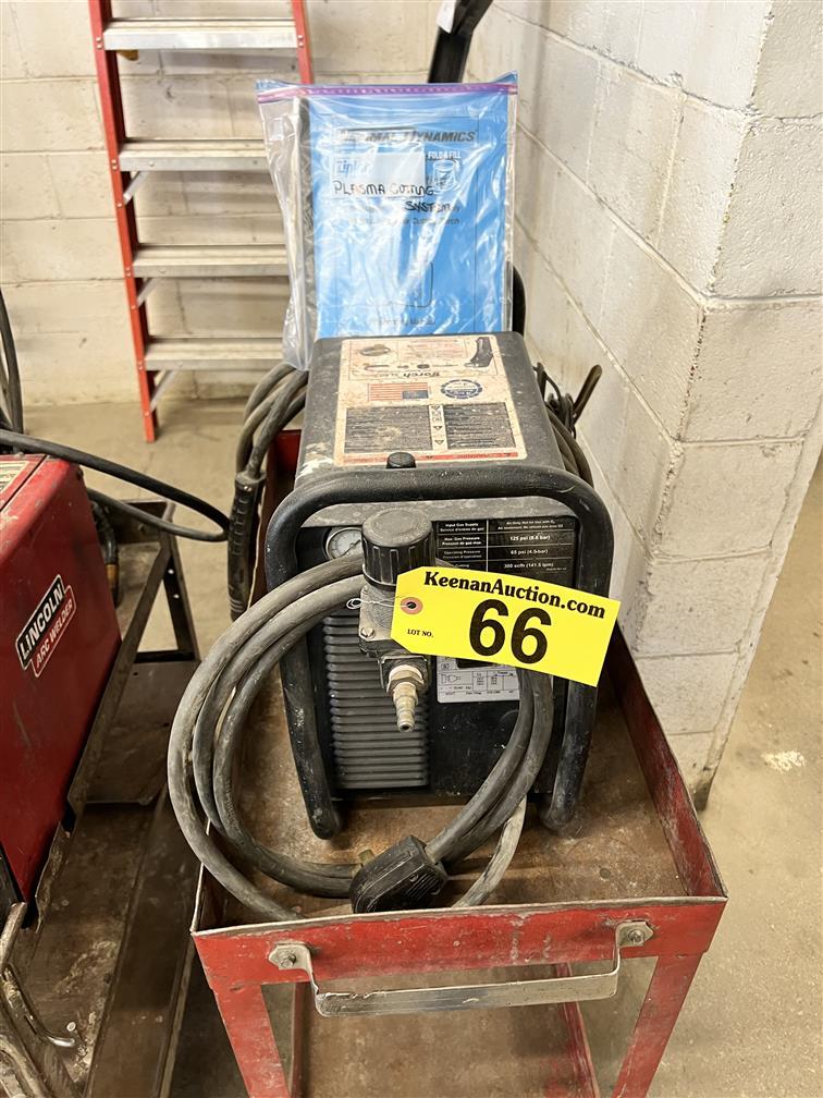 THERMAL DYNAMICS CUTMASTER 38 PLASMA CUTTER W/ CART, WELDING GOGGLES