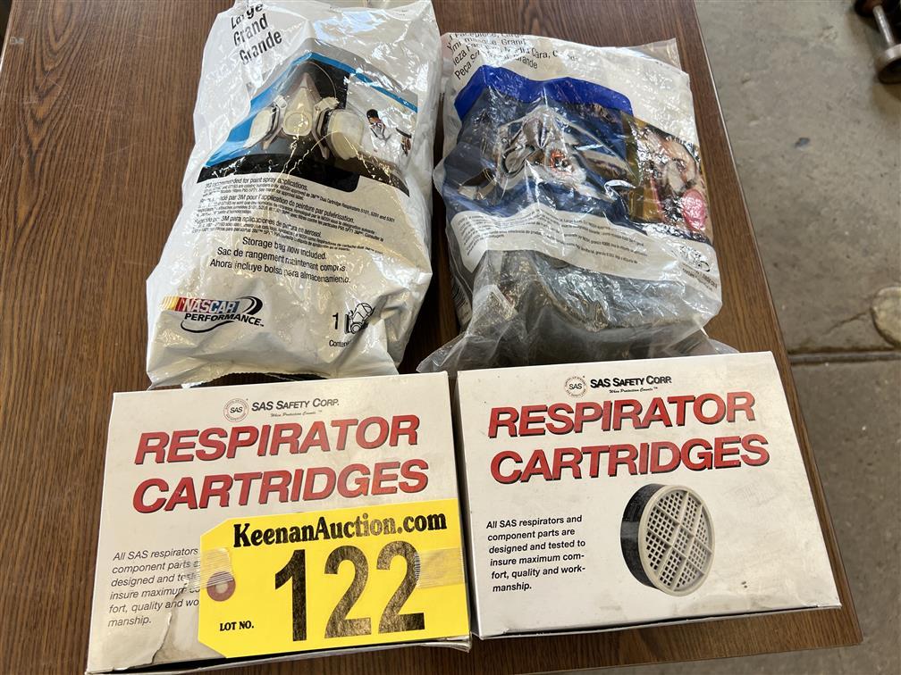 BID PRICE X 2 - (2) PAINT RESPIRATOR MASKS W/ CARTRIDGES